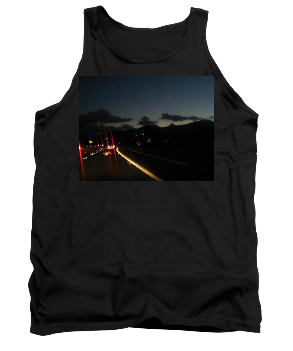 Canyon Road Tank Top featuring the photograph Canyon Road Winter by Dan Twyman