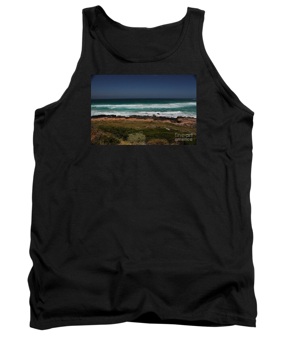 Witsands-soetwater Coastal Conservancy Tank Top featuring the photograph Capetown Penisula Beach by Bev Conover
