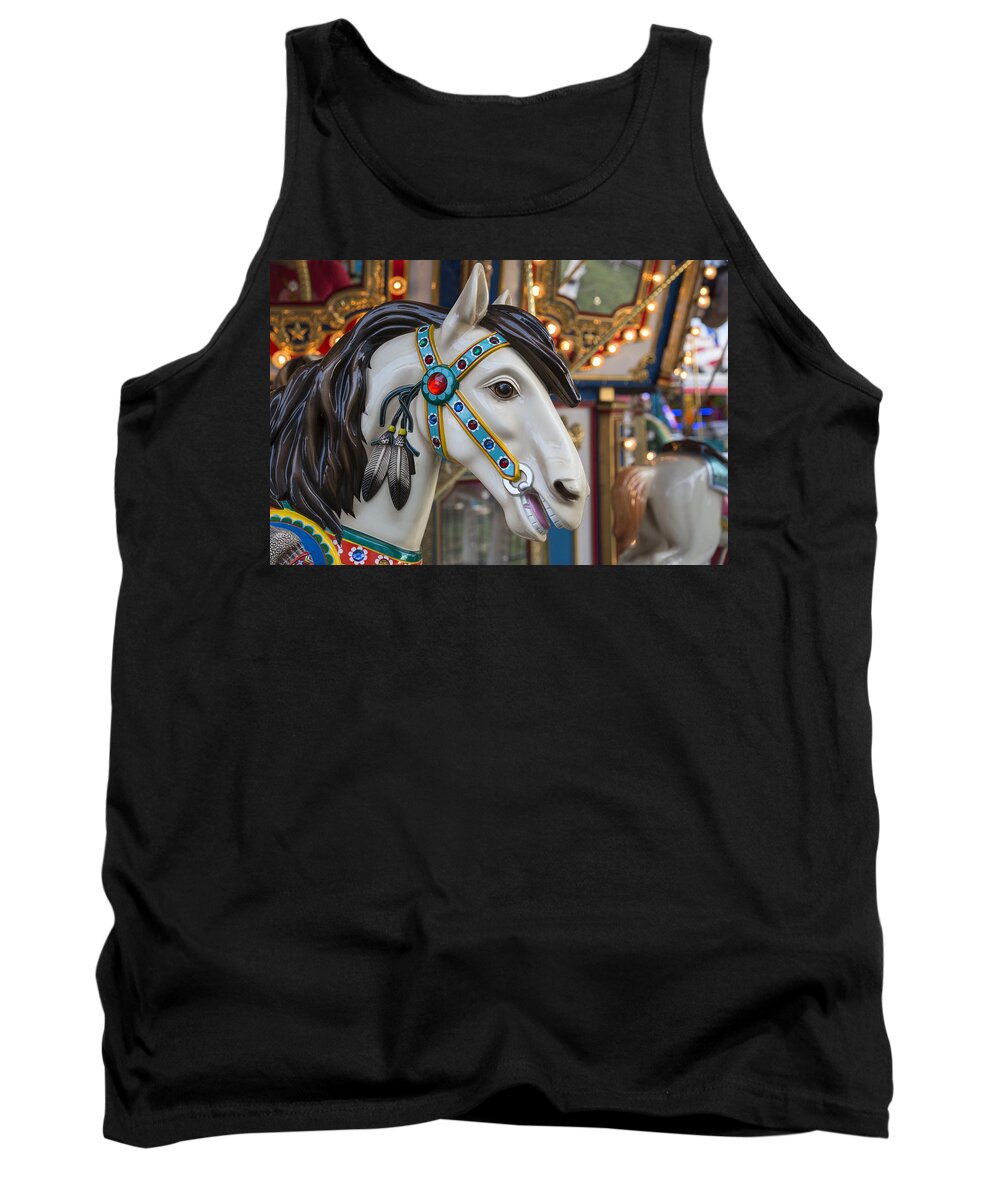 Carousel Tank Top featuring the photograph Carousel Horse by Denise Bush