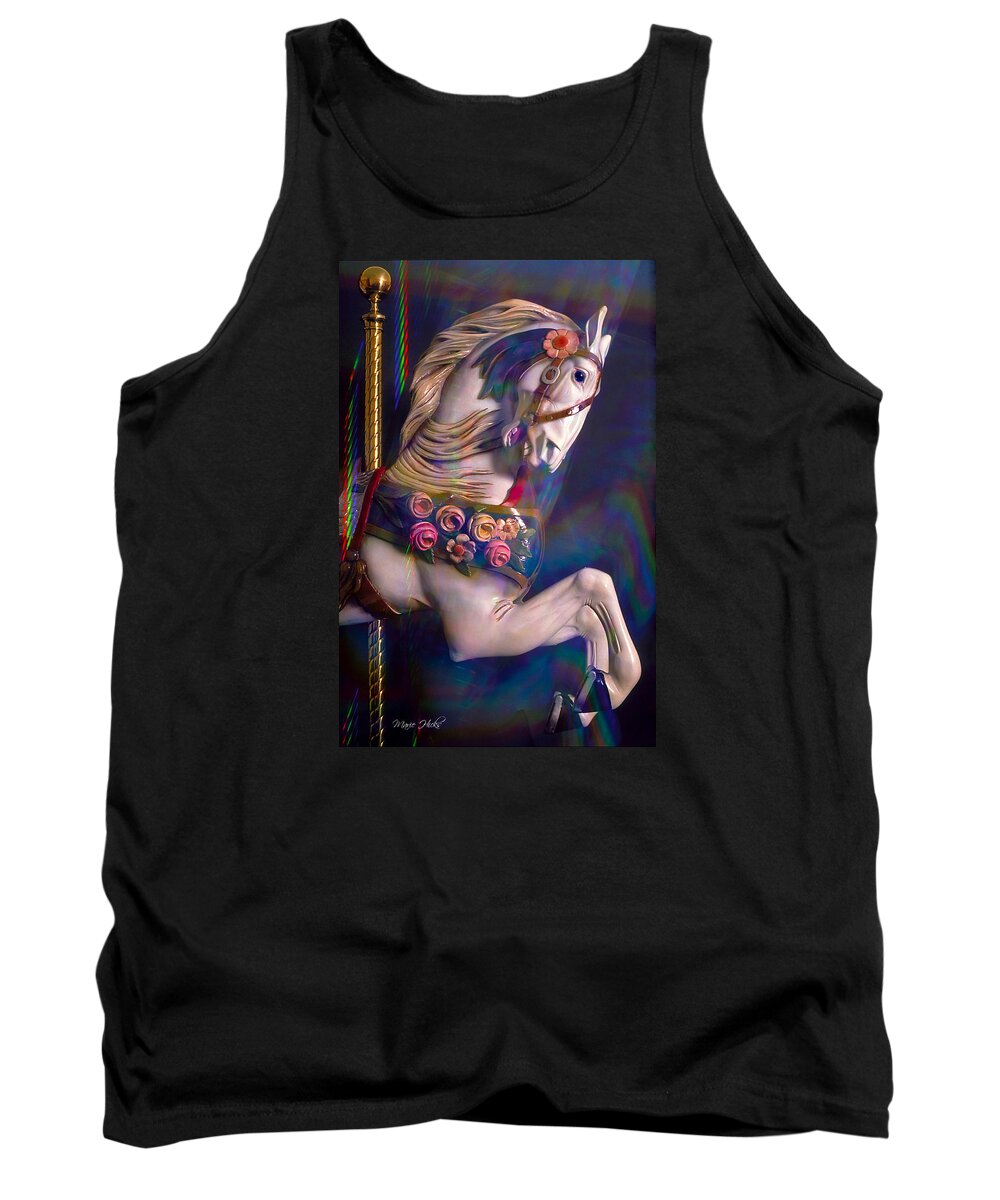 Carousel Tank Top featuring the photograph Carousel Memories by Marie Hicks