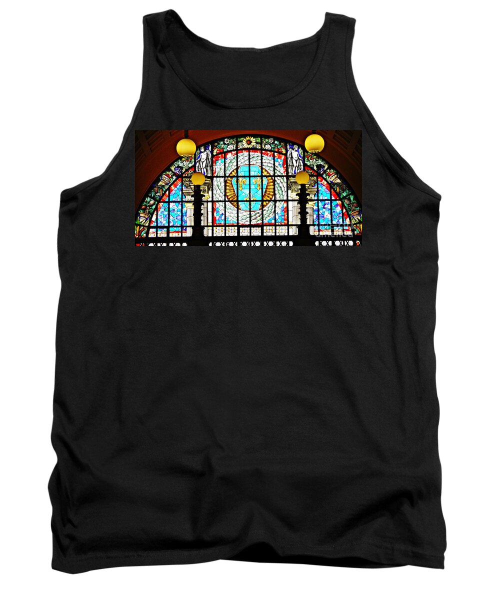 Window Tank Top featuring the photograph Casino Stained Glass by Sarah Loft