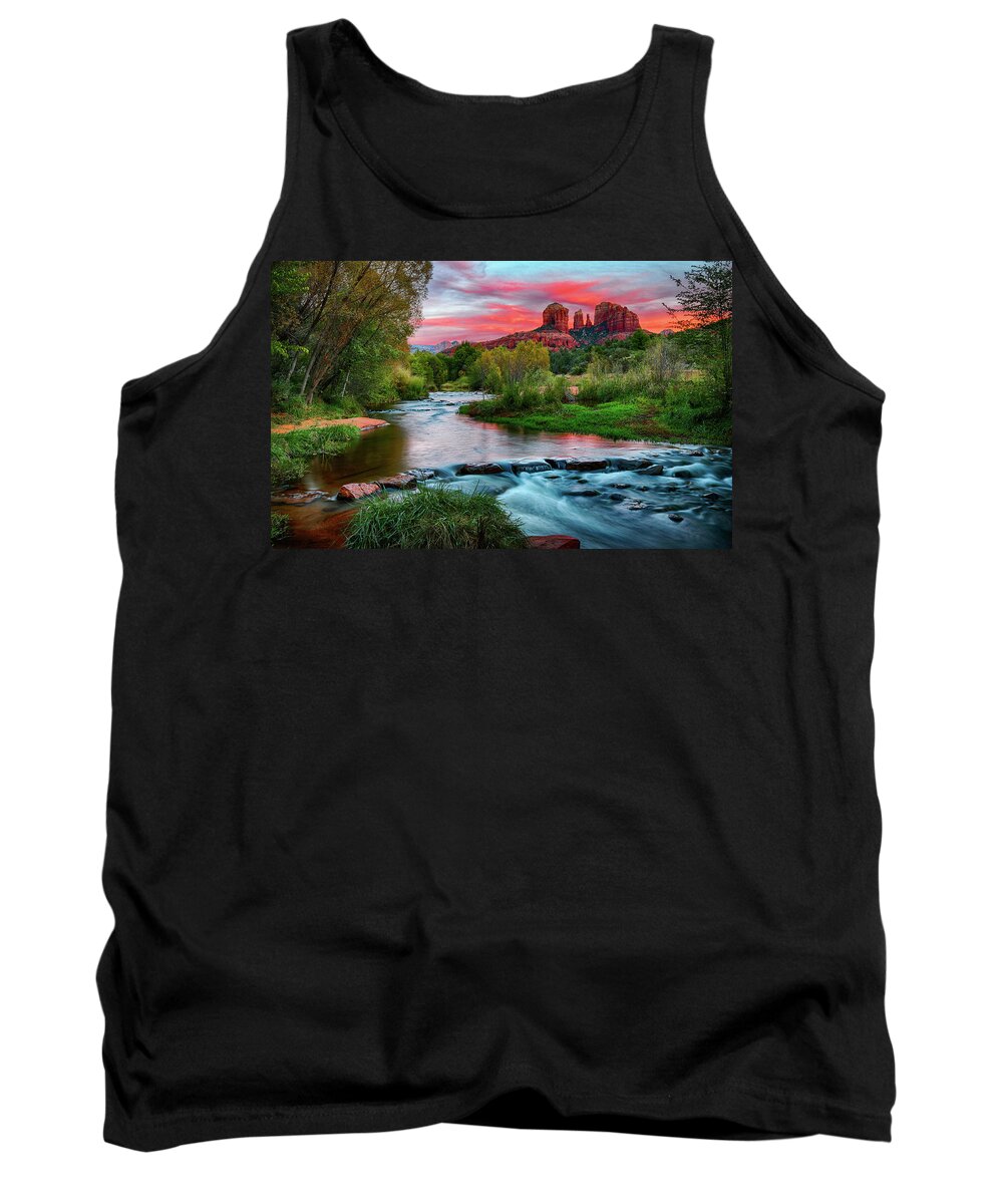 Landscape Tank Top featuring the photograph Cathedral at Sunset by Bruce Bonnett