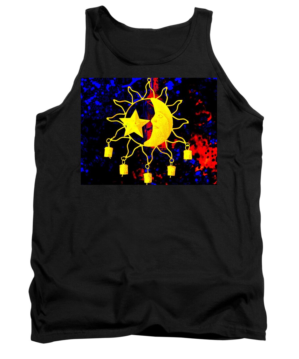 Sun Tank Top featuring the photograph Celestial Celebration by Larry Beat