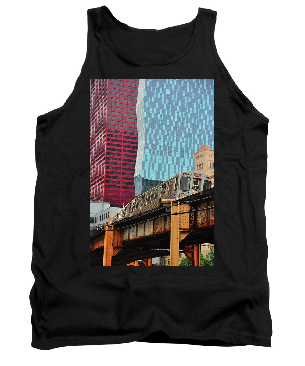 Chicago Tank Top featuring the photograph Chicago Abstraction - Chicago, Illinois by Denise Strahm