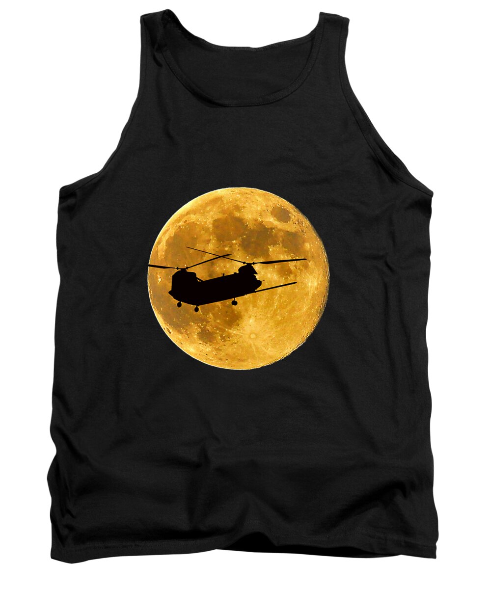 Chinook Tank Top featuring the photograph Chinook Moon Color .png by Al Powell Photography USA