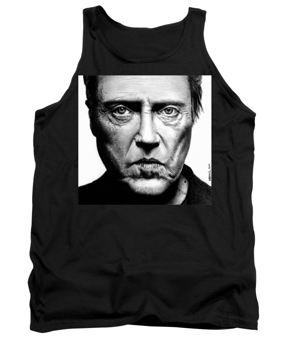 Christopher Walken Tank Top featuring the drawing Christopher Walken by Rick Fortson