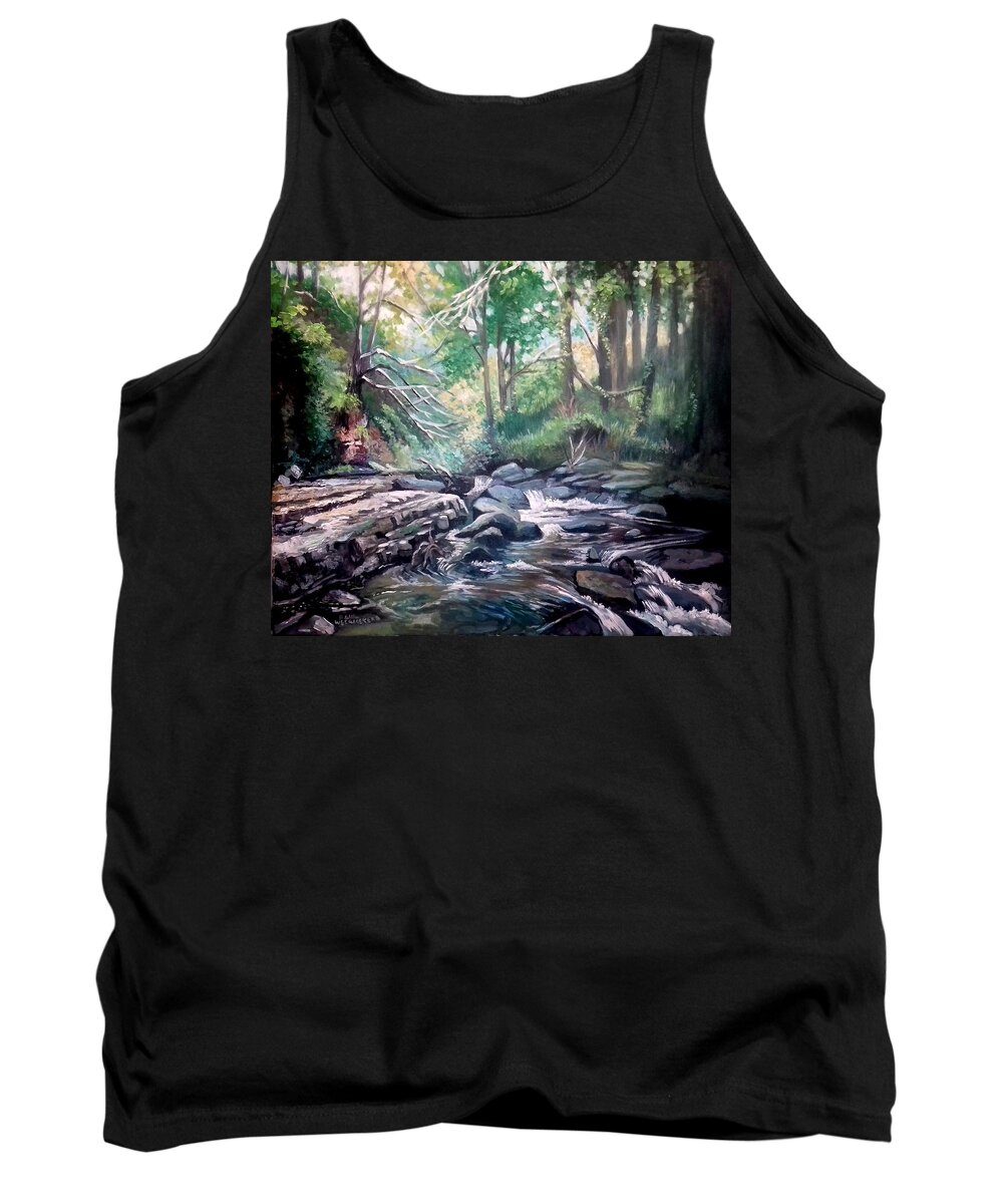 Clareglens Tank Top featuring the painting Clare Glens ,co Tipparay Ireland by Paul Weerasekera