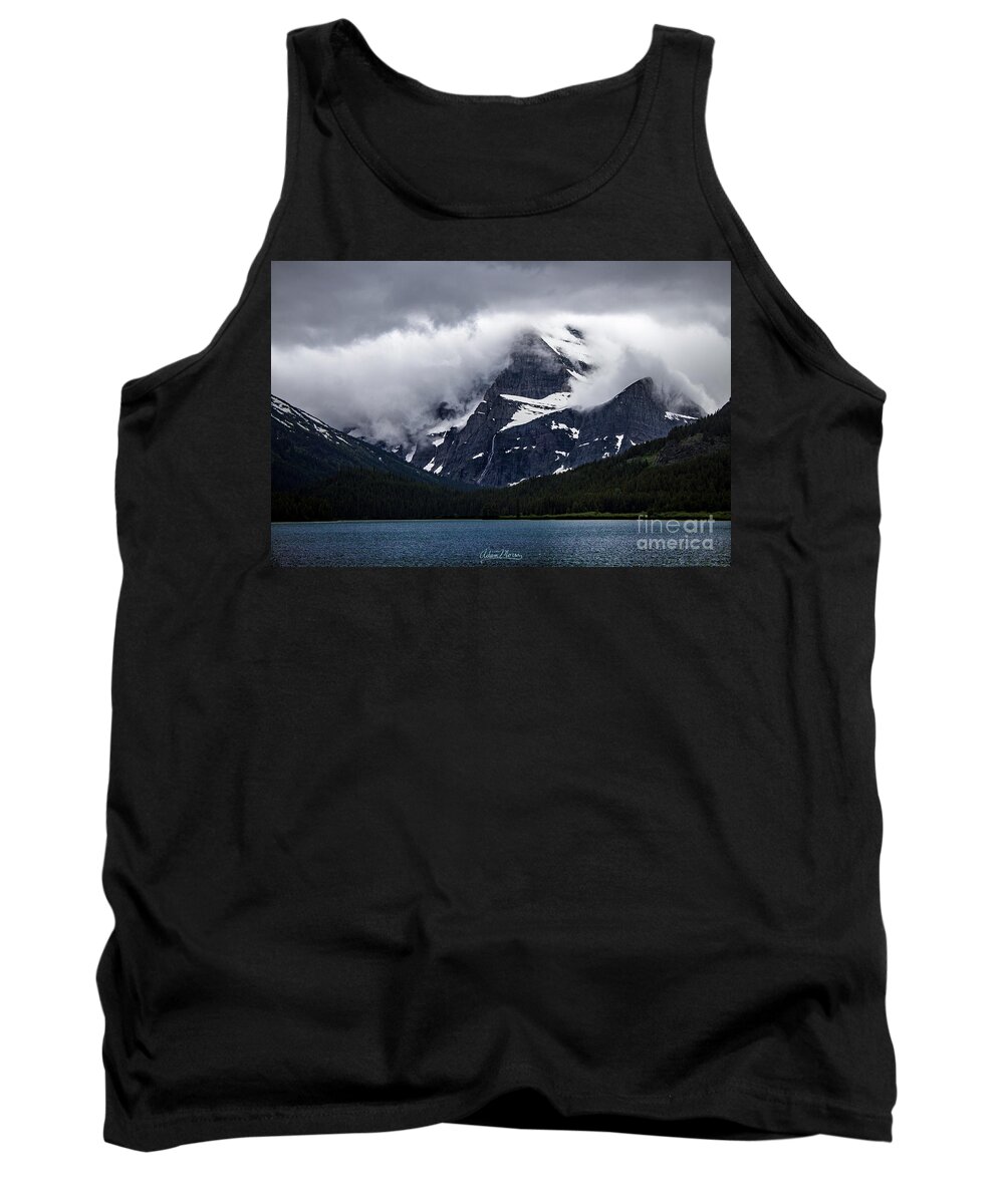 Glacier Tank Top featuring the photograph Cloaked in Storm by Adam Morsa