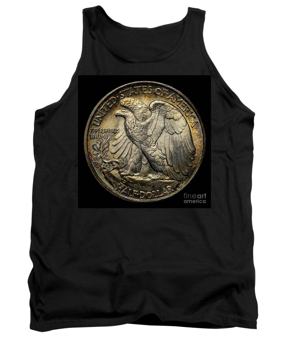 Currency Tank Top featuring the photograph Coin Eagle Half by Jost Houk