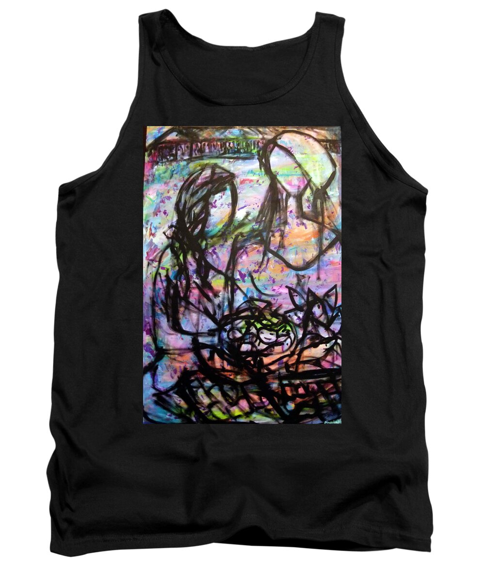  Tank Top featuring the painting Color of lifes by Wanvisa Klawklean