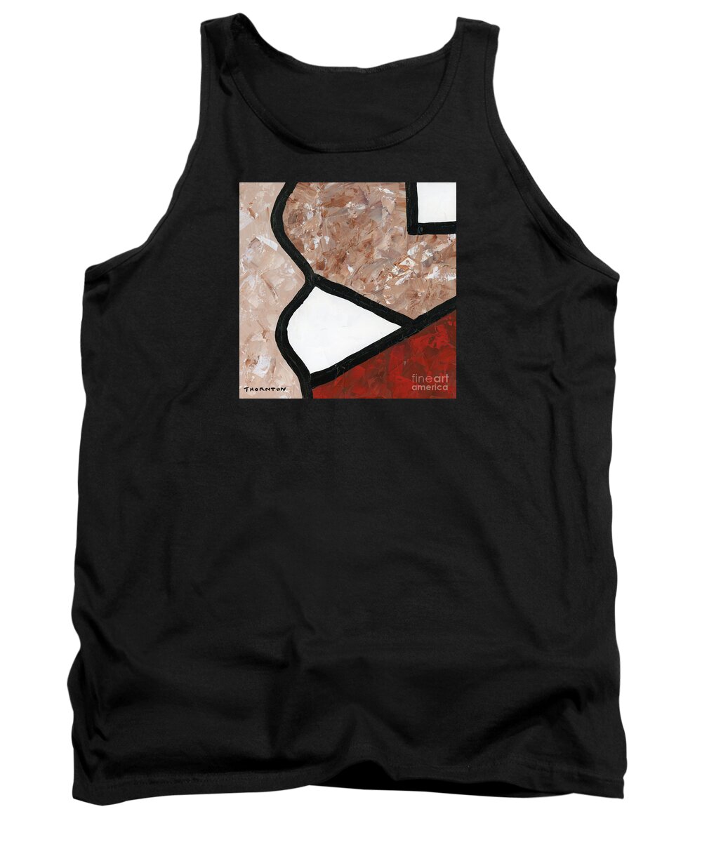 Abstract Tank Top featuring the painting Compartments 4 by Diane Thornton