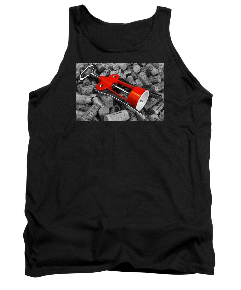 Bottle Opener Tank Top featuring the photograph Corks and Classic Bottle Opener by Stefano Senise