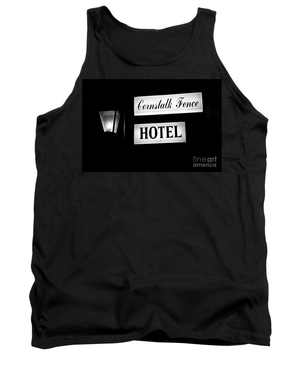 New Orleans Tank Top featuring the photograph Cornstalk Fence Hotel by Leslie Leda