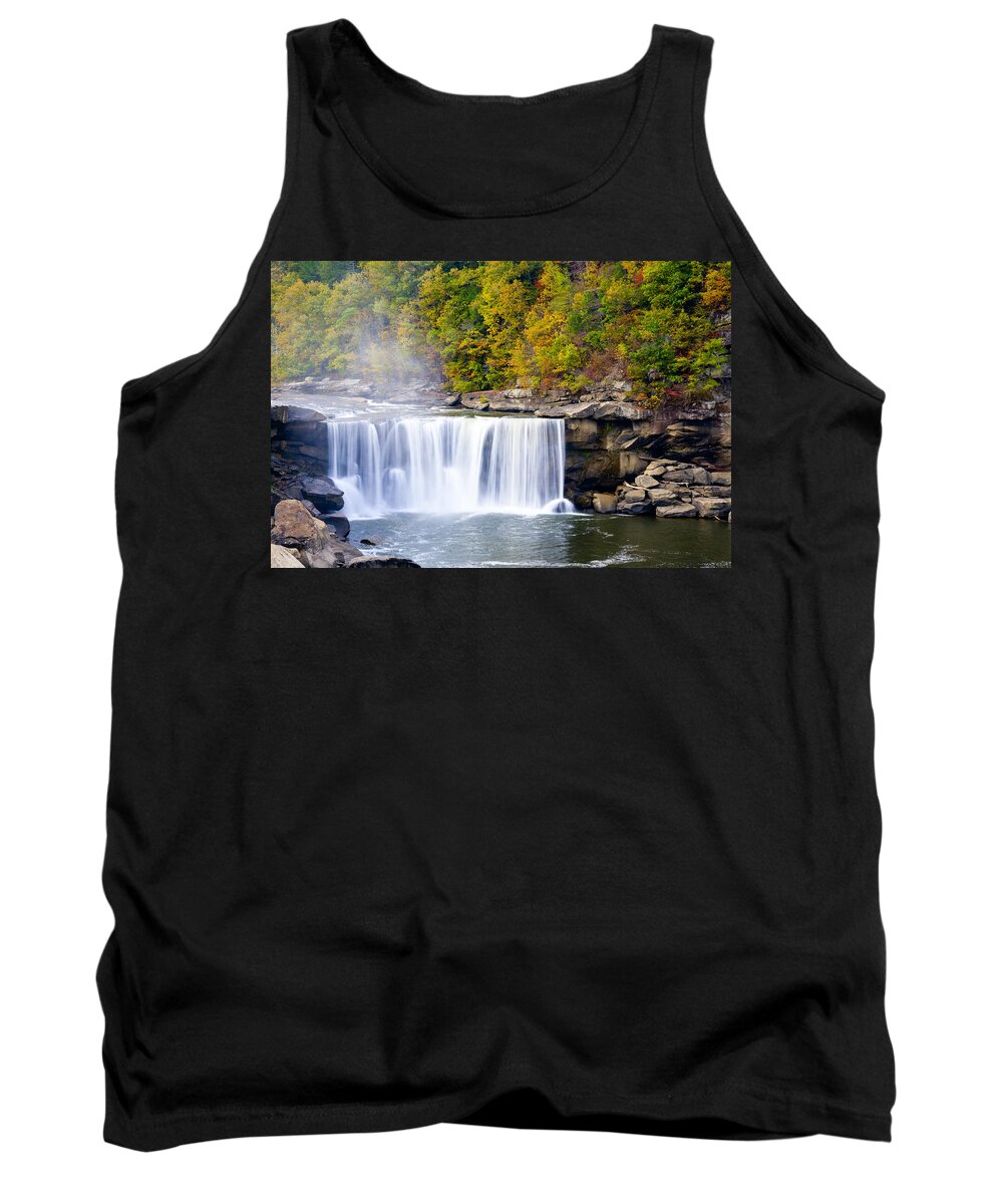 Waterfall Tank Top featuring the photograph Cumberland Falls by Alexey Stiop