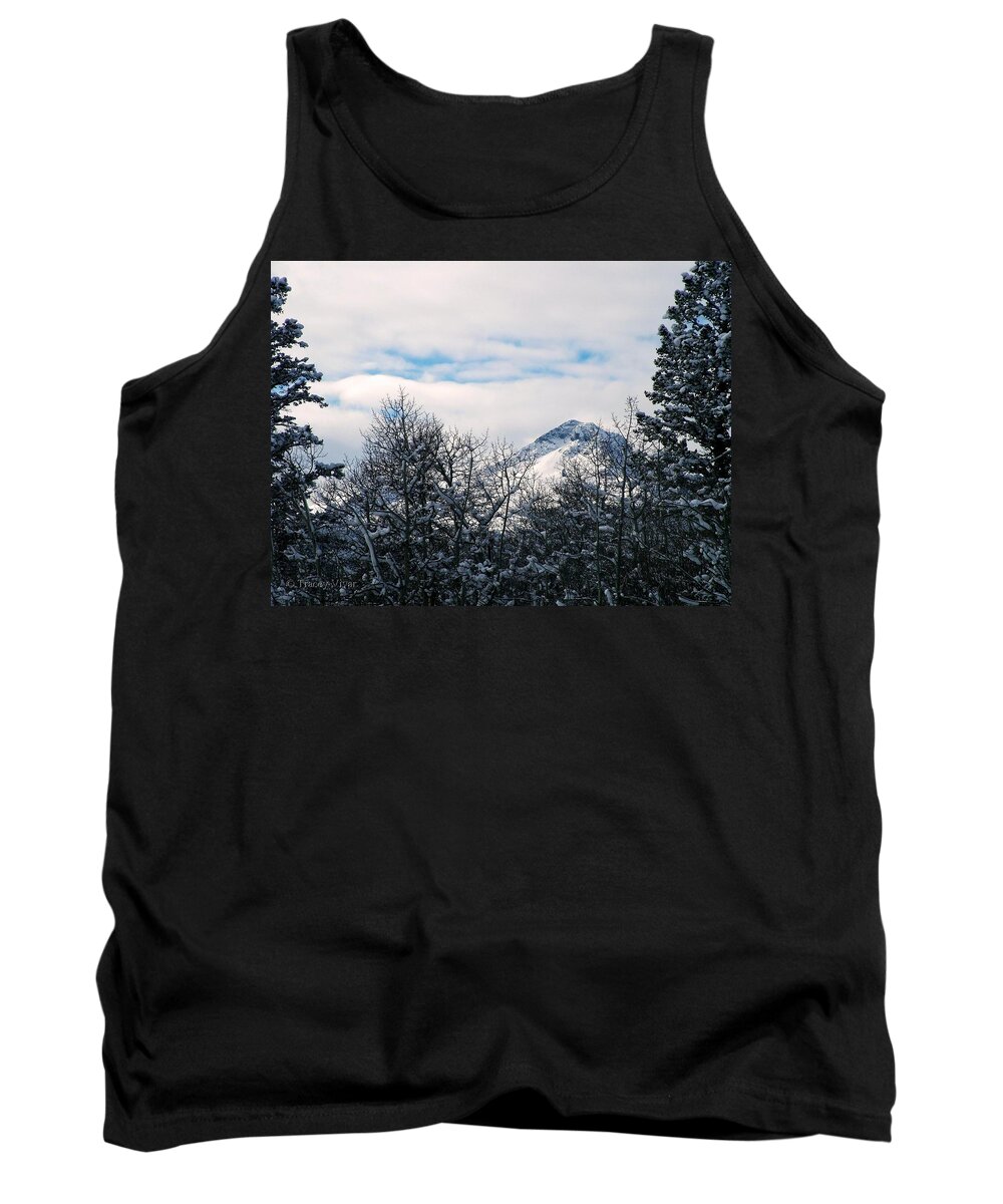Dancing Woman Mountain Tank Top featuring the photograph Dancing Woman Mountain in the Winter by Tracey Vivar