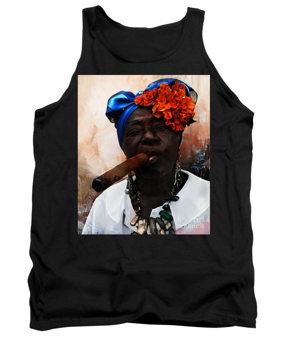 Dance Tank Top featuring the painting Dark Smoke by Gull G
