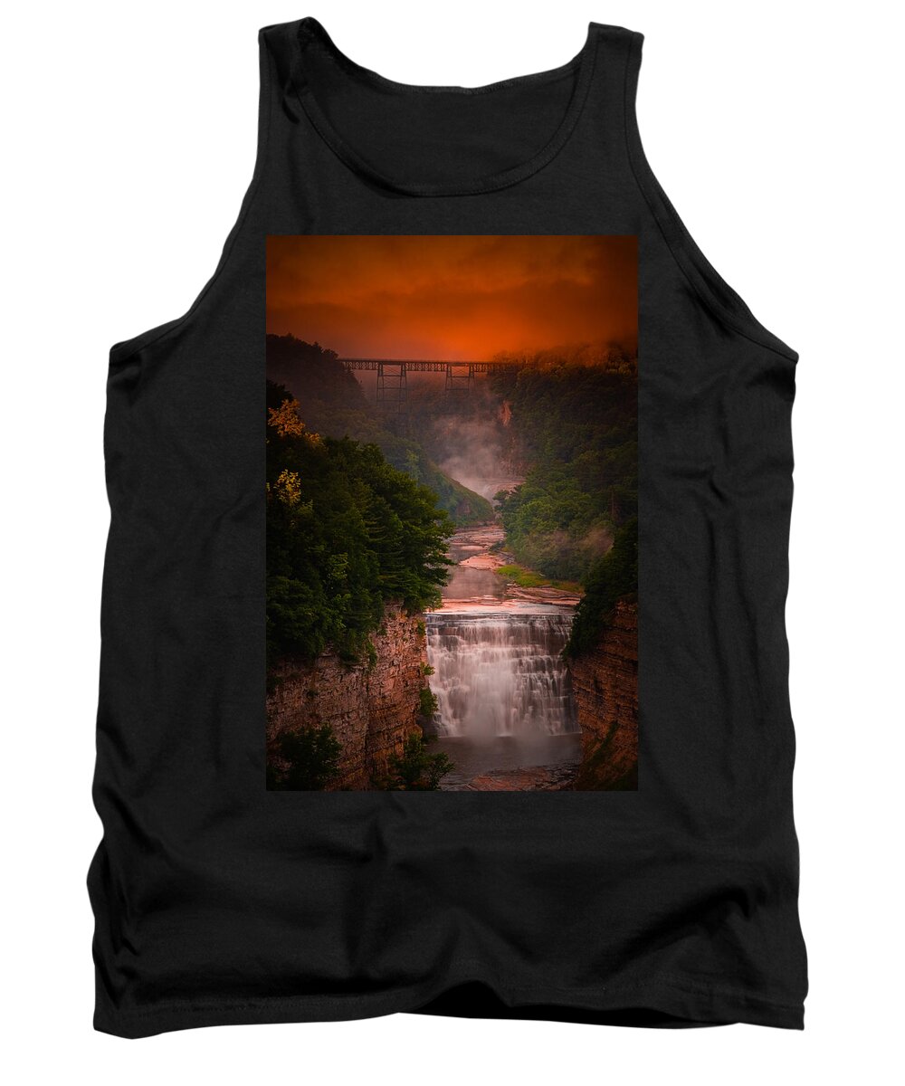 Letchworth Tank Top featuring the photograph Dawn Inspiration by Neil Shapiro