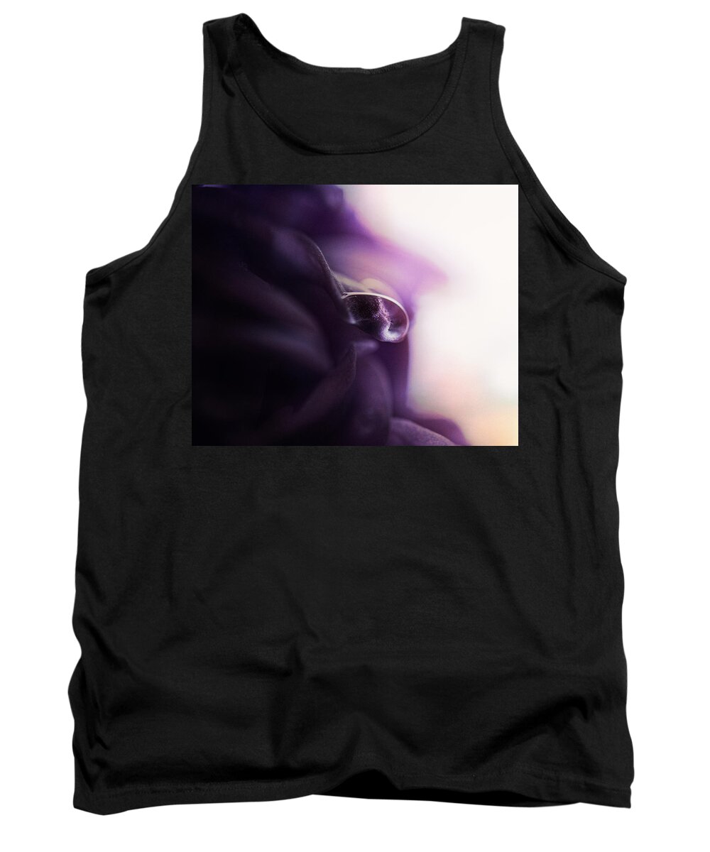 Water Drop Tank Top featuring the photograph Deep Purple Velvet by Sue Capuano