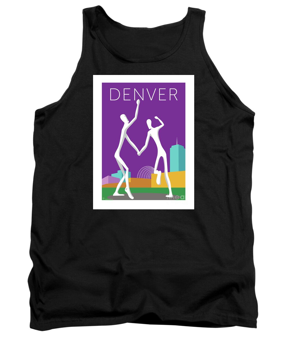 Denver Tank Top featuring the digital art DENVER Dancers/Purple by Sam Brennan