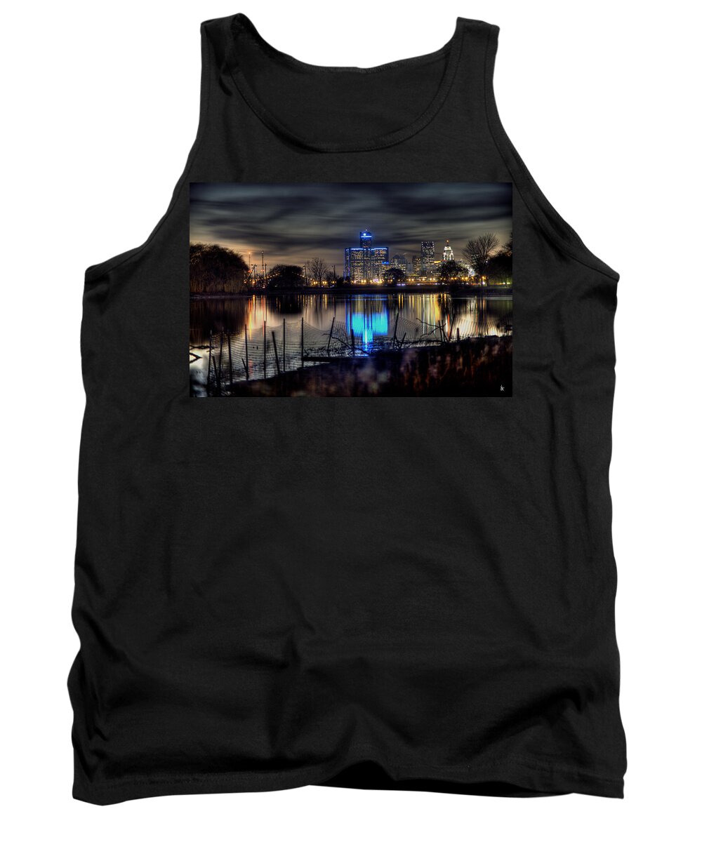 King Kong Tank Top featuring the photograph Detroit Reflections by Nicholas Grunas