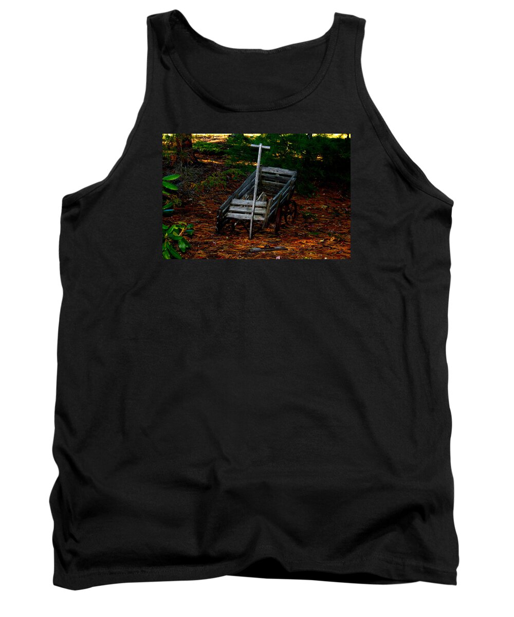 Nature Tank Top featuring the photograph Dilapidated Wagon by Robert Morin