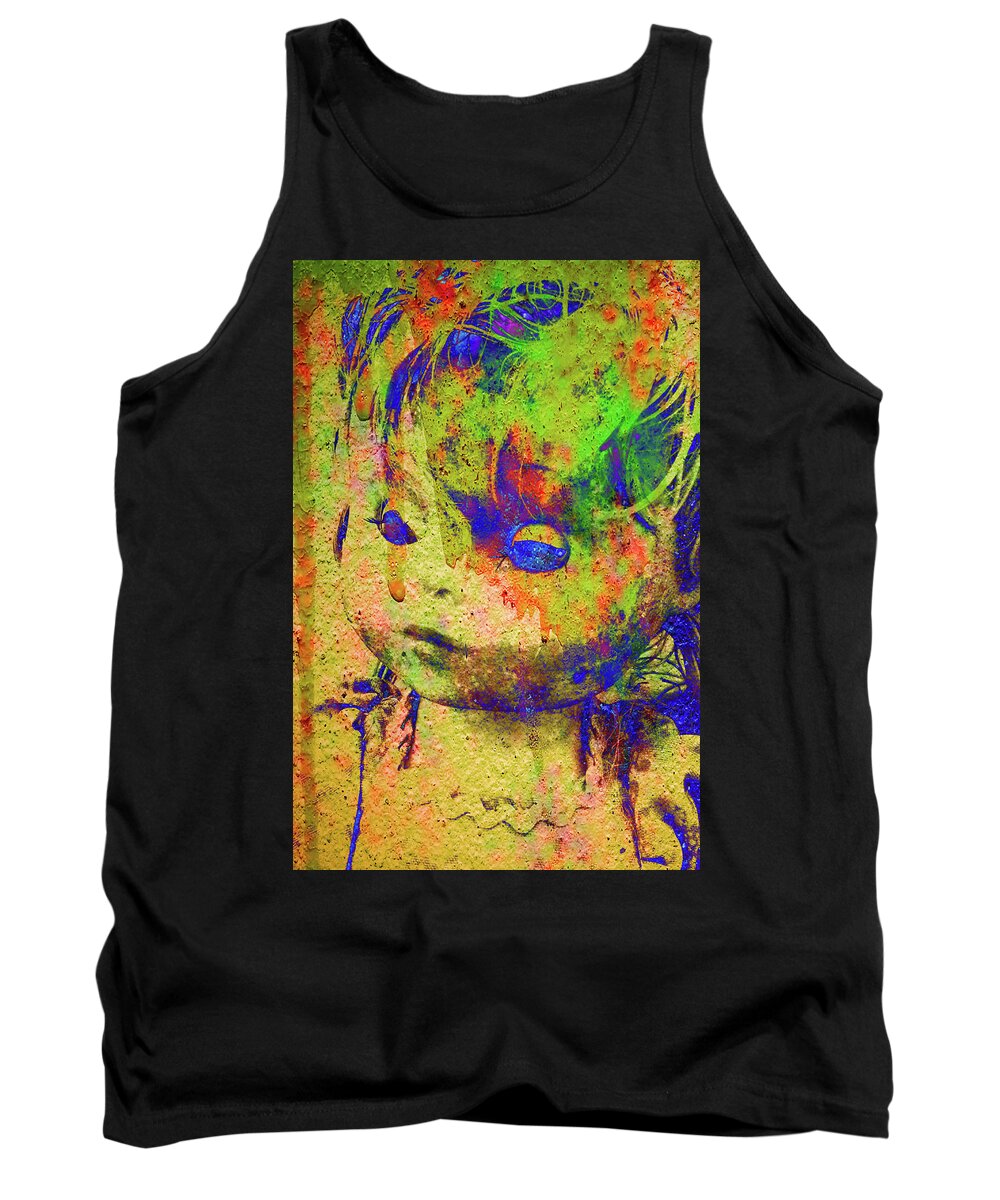 Babe Tank Top featuring the photograph Doll Q1 by Char Szabo-Perricelli