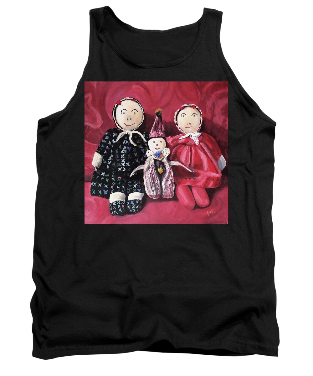 Childhood Tank Top featuring the painting Dolls of Childhood by Josef Kelly