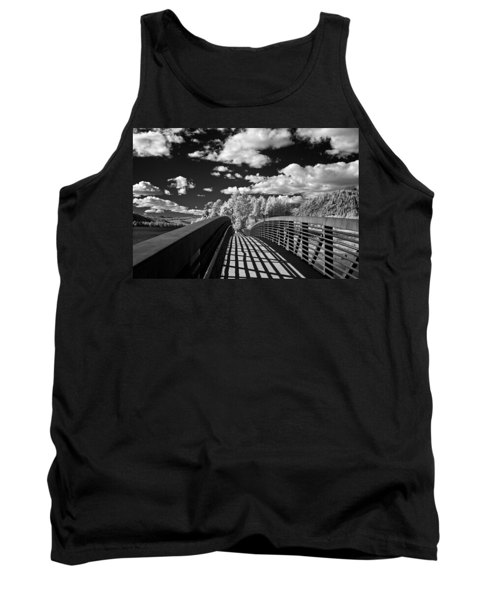 B&w Tank Top featuring the photograph Dover Slough Bridge 1 by Lee Santa
