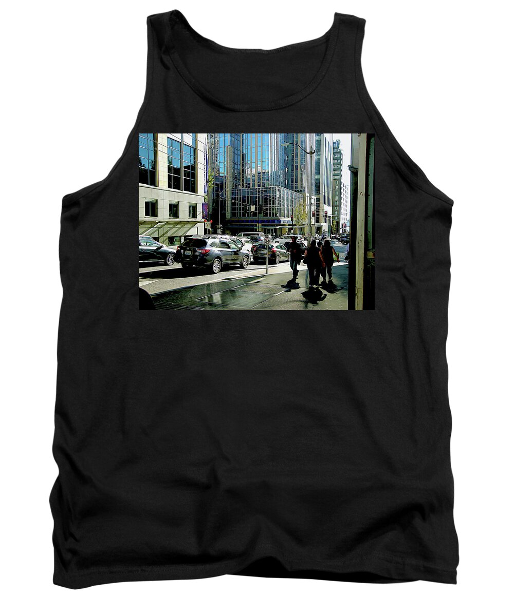 City Tank Top featuring the photograph Downtown Seattle by Linda Carruth