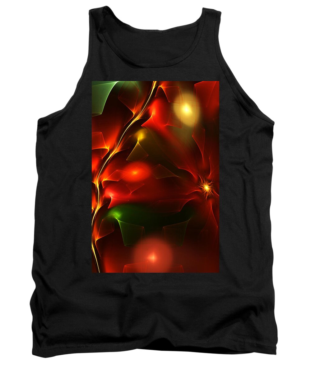 Digital Painting Tank Top featuring the digital art Dreams of Christmas Past by David Lane