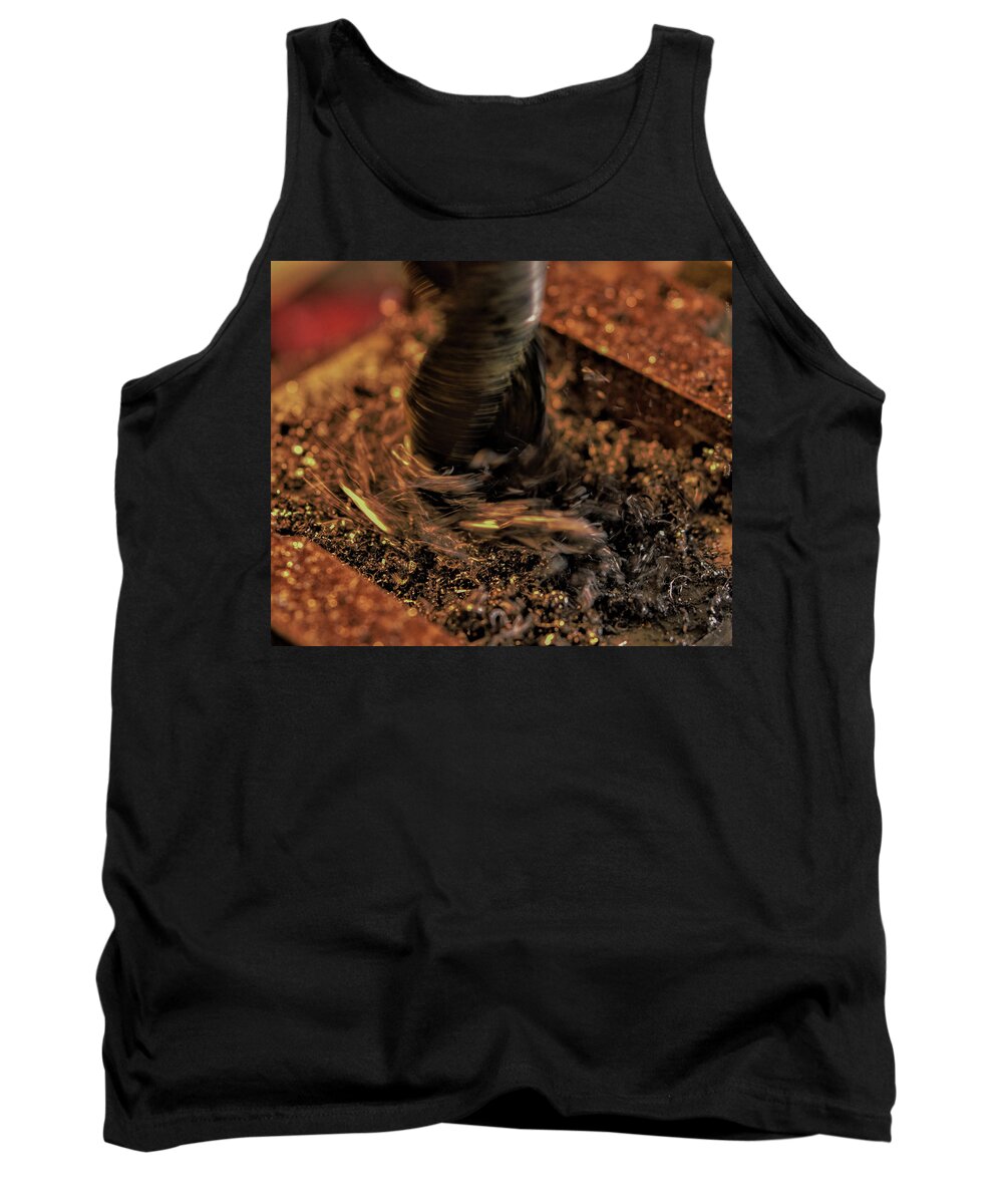 Man Cave Tank Top featuring the photograph Drill Press by Michael Hall