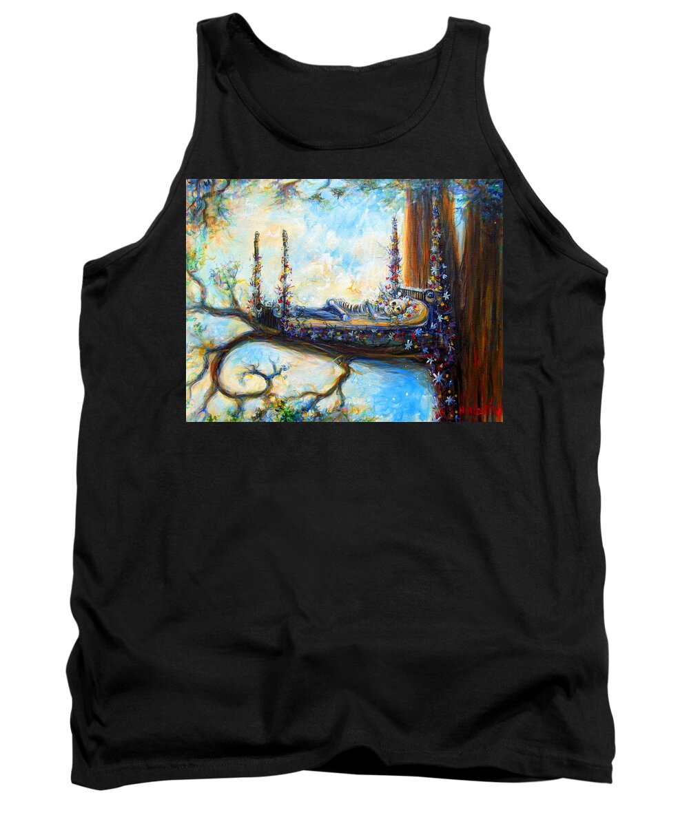 Sleeping Tank Top featuring the painting Duermase by Heather Calderon