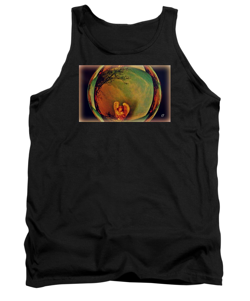Earth Angel Tank Top featuring the digital art Earth Angel by Christine Paris