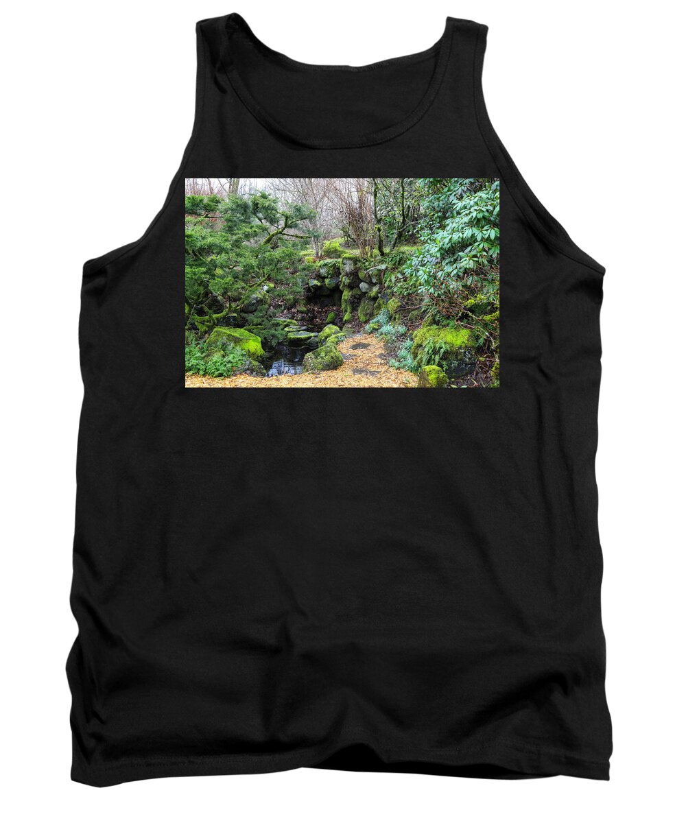 Pond Tank Top featuring the photograph Enchanted Garden by Lorraine Baum