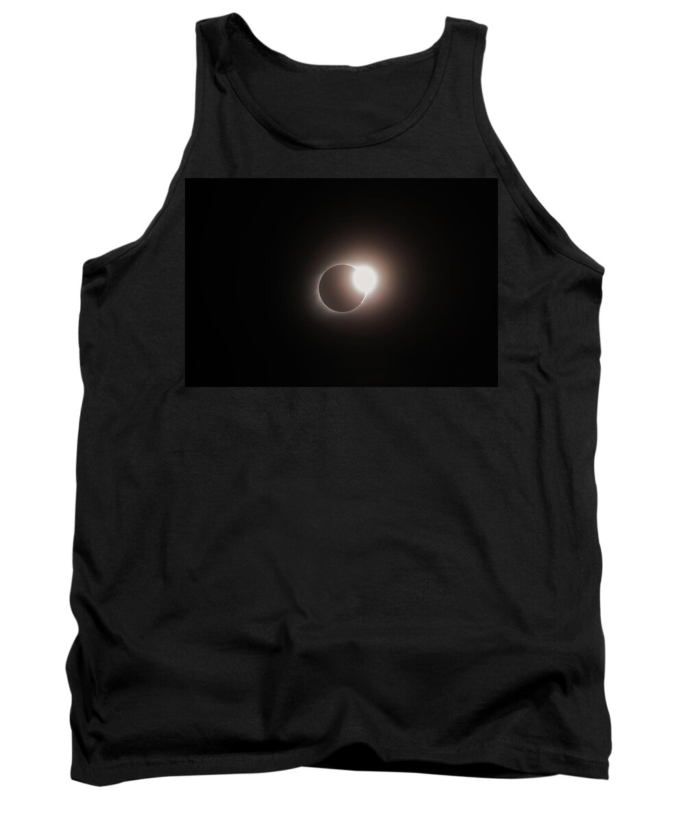 Total Eclipse Tank Top featuring the photograph End of Totality - Total Solar Eclipse by Gregory Ballos