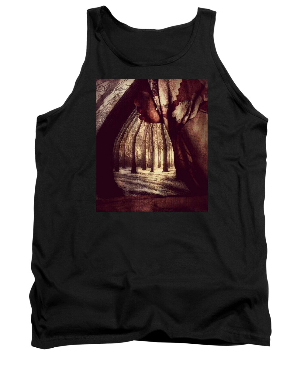 Woman Tank Top featuring the digital art Evie Regrets by Delight Worthyn