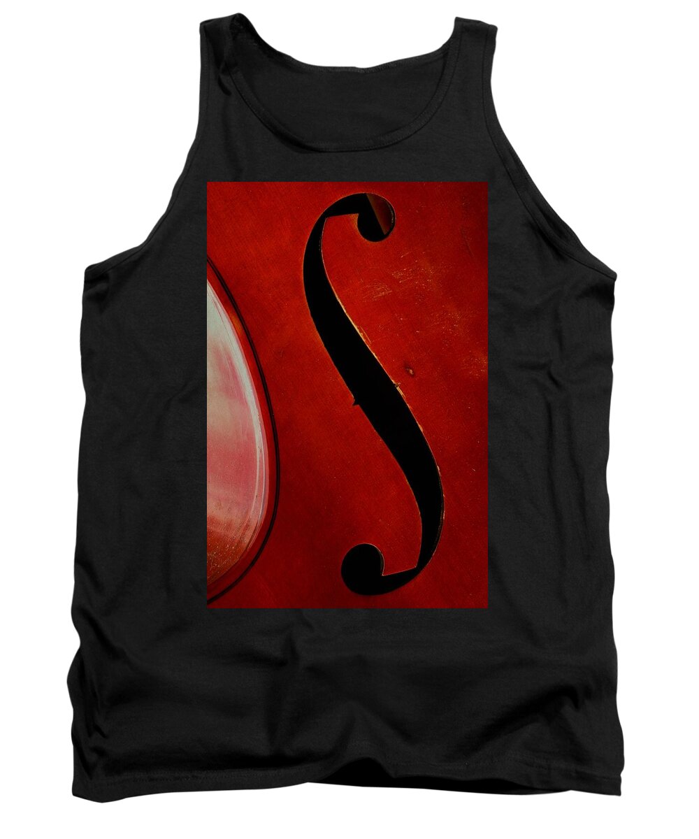 Sound Tank Top featuring the photograph F Hole by Chris Berry