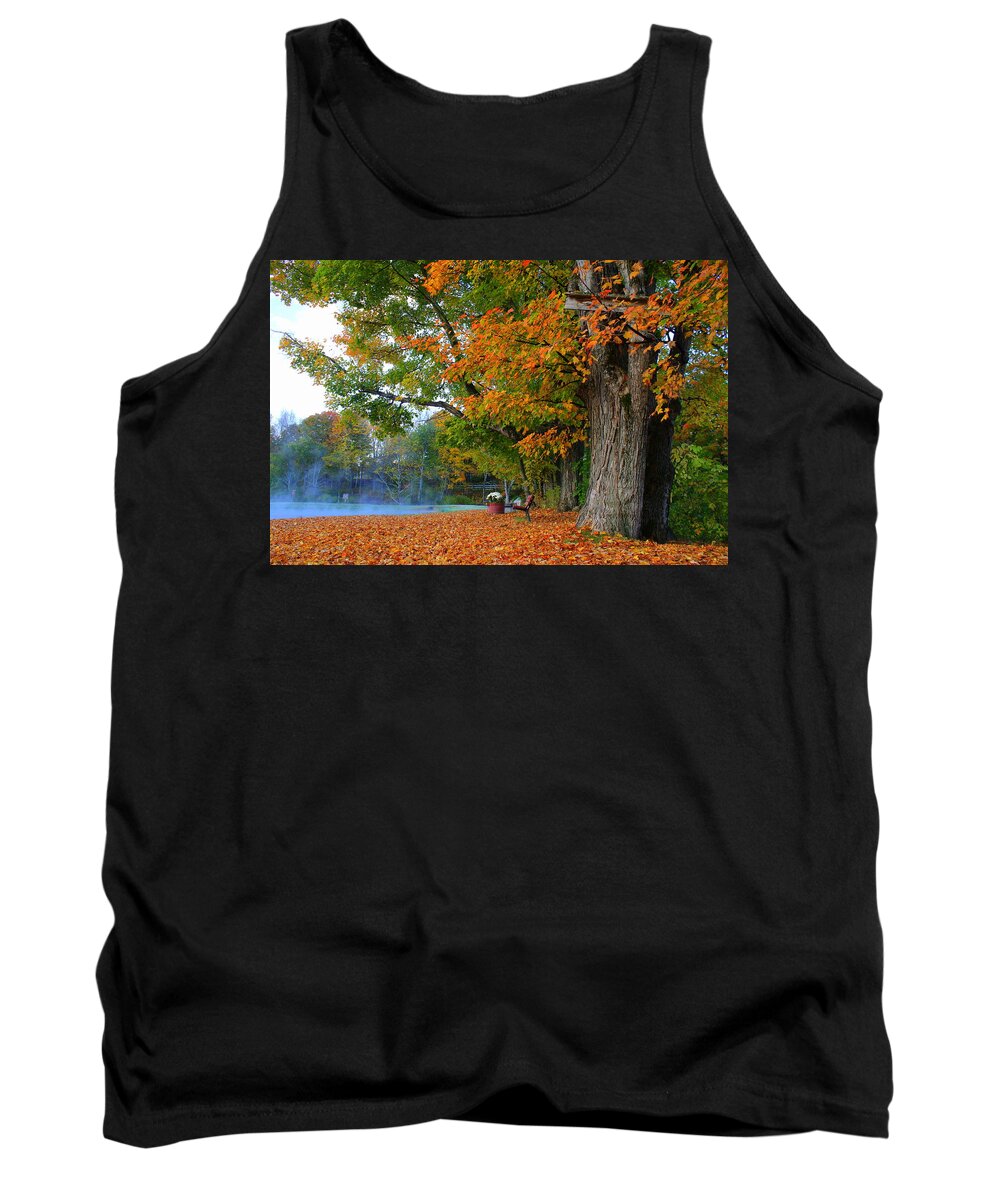 Autumn Morning In Jackson Tank Top featuring the photograph Fall Morning in Jackson by Suzanne DeGeorge