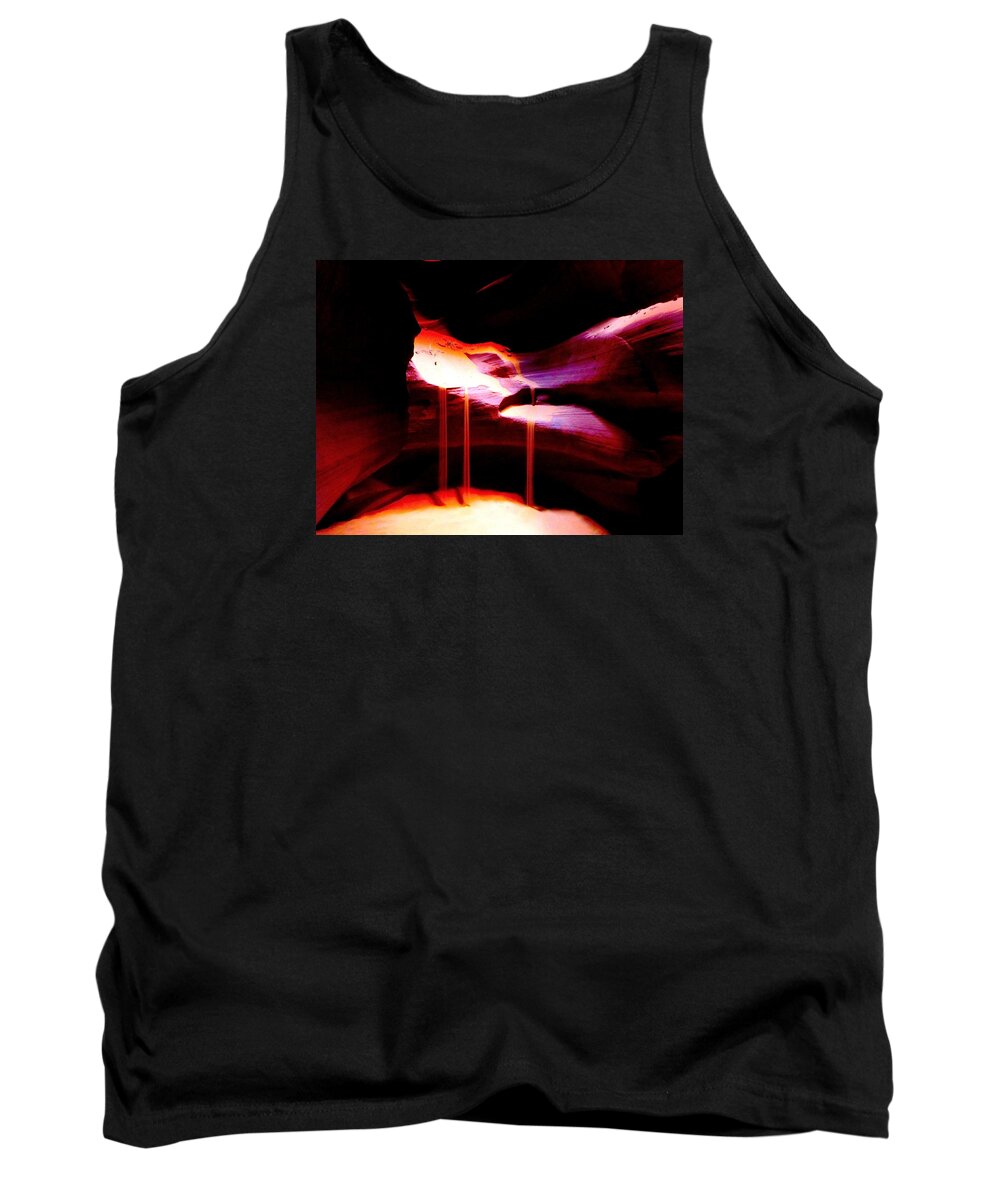 Canyon Tank Top featuring the photograph Falling Sand by Barbara Zahno