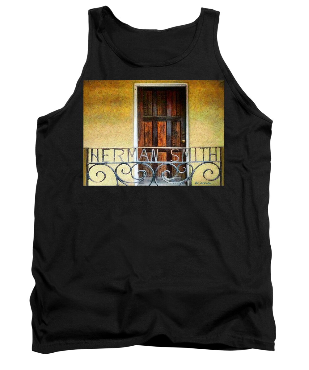Fence Tank Top featuring the painting Family Names by RC DeWinter