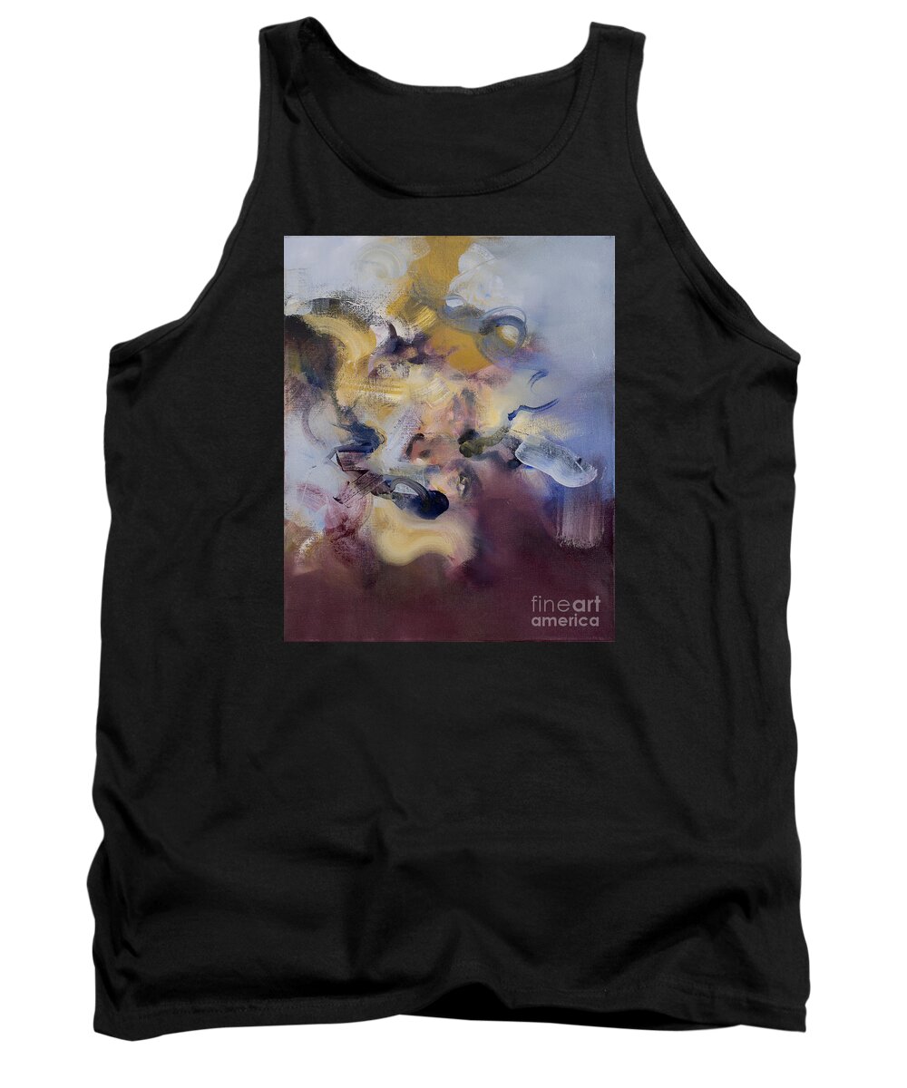 Blues Tank Top featuring the painting Fear of Letting Go by Ritchard Rodriguez