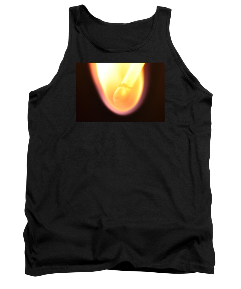 Abstract Tank Top featuring the photograph Match and Fire by Glenn Gordon