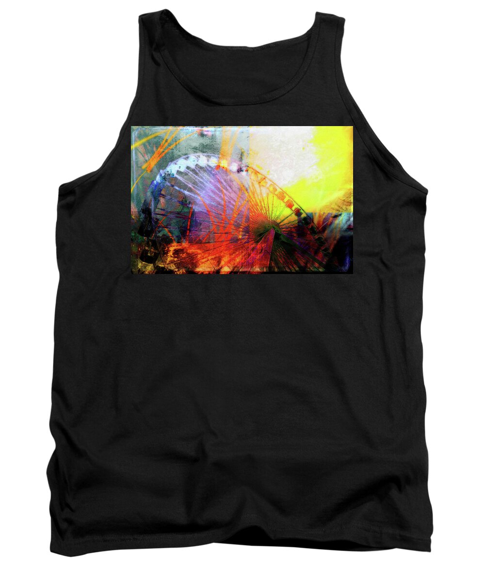 Louvre Tank Top featuring the mixed media Ferris 16 by Priscilla Huber