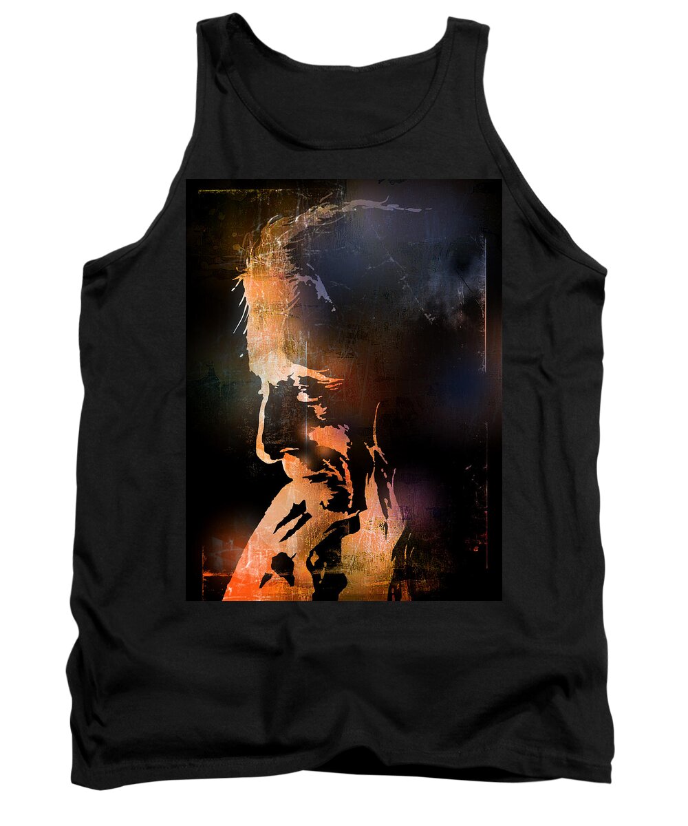 Native American Tank Top featuring the painting Firelight by Paul Sachtleben