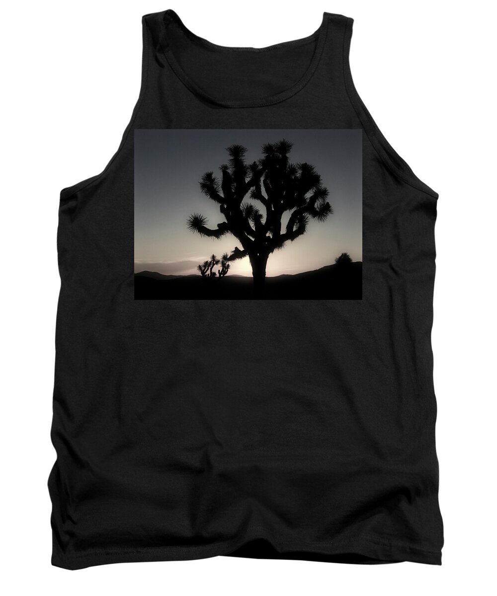 Joshua Tree Tank Top featuring the photograph First Light by Sandra Selle Rodriguez