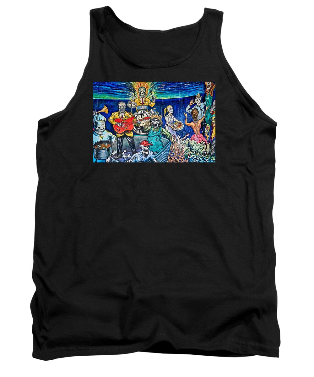 Corpus Christi Tank Top featuring the photograph Fish Fright by Ken Williams