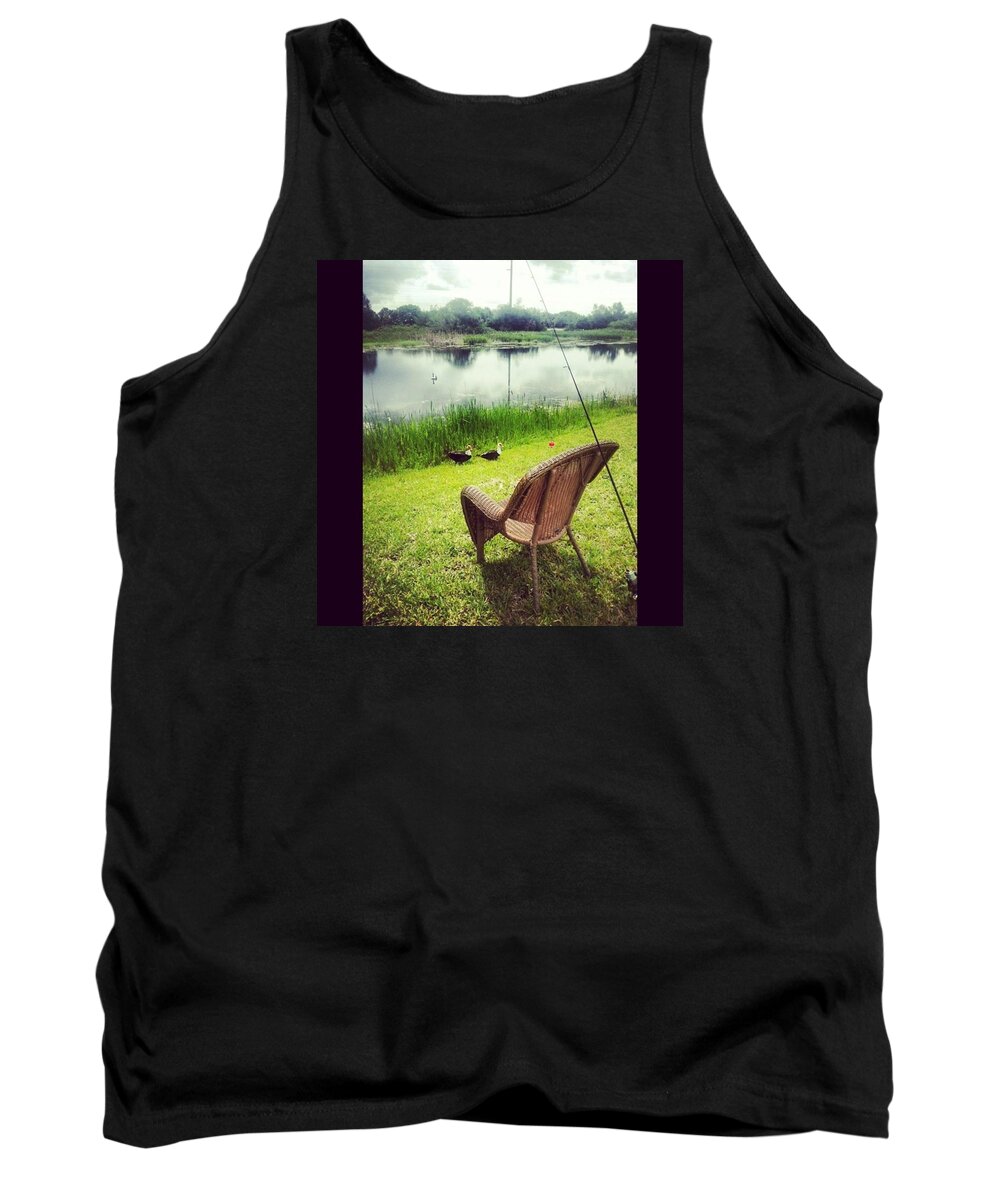 Dad Tank Top featuring the photograph Fishing Before the Storm by Roberto Munoz