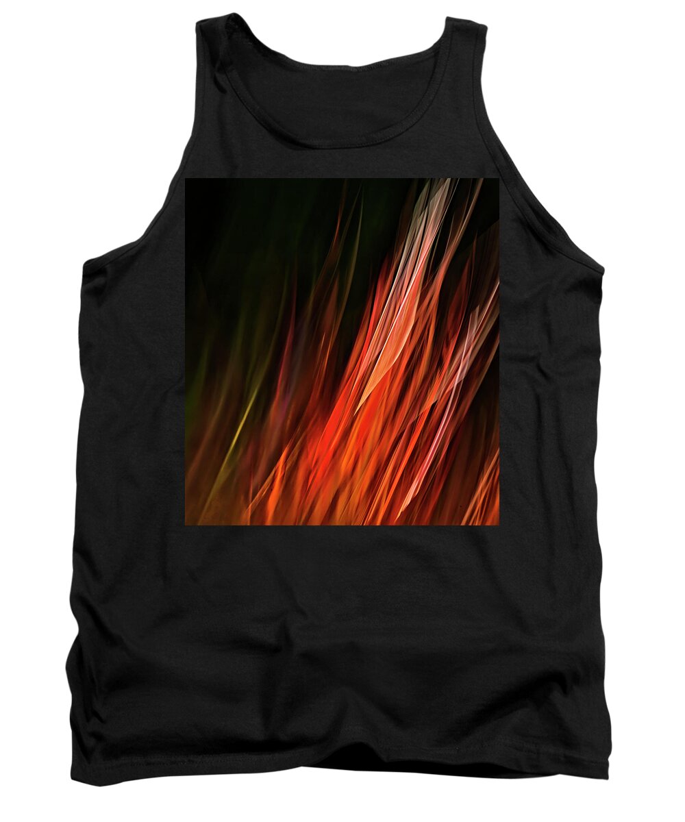 Miscanthus 'purpurascens' Tank Top featuring the photograph Flame Grass by Theresa Tahara