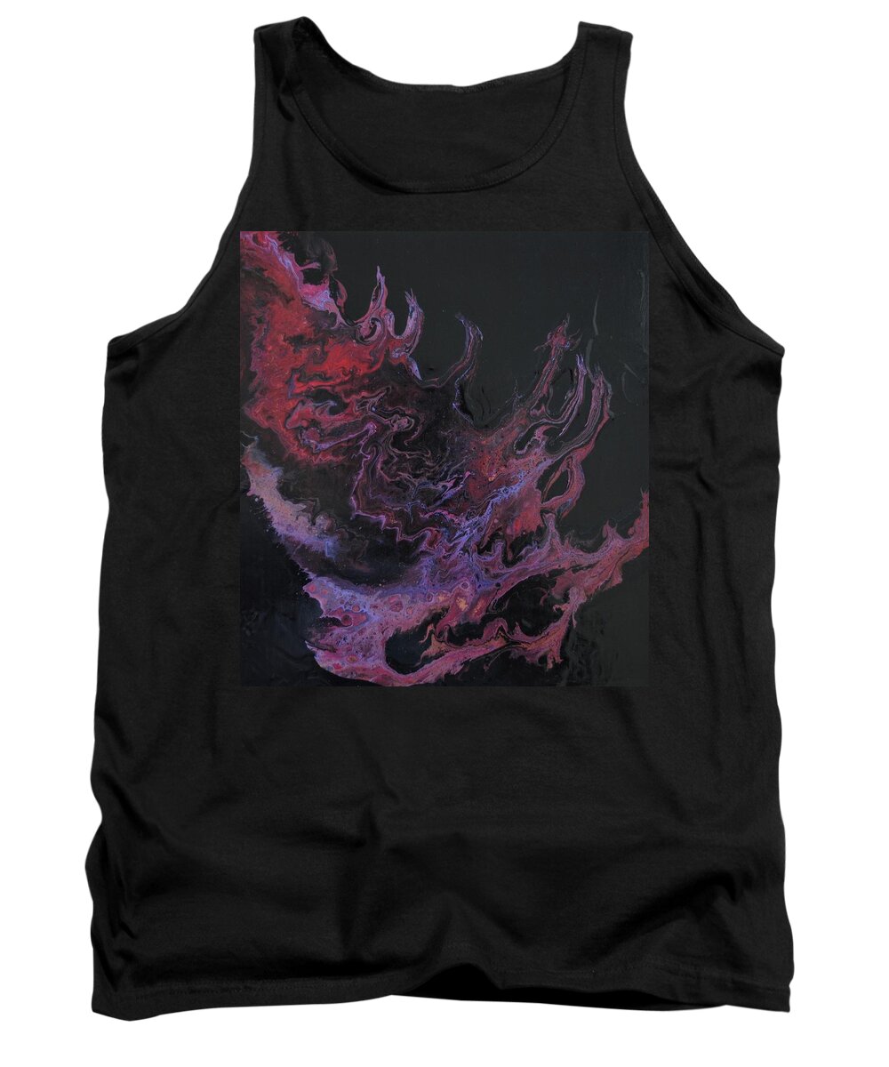 Abstract Tank Top featuring the painting Flame by Sandy Dusek