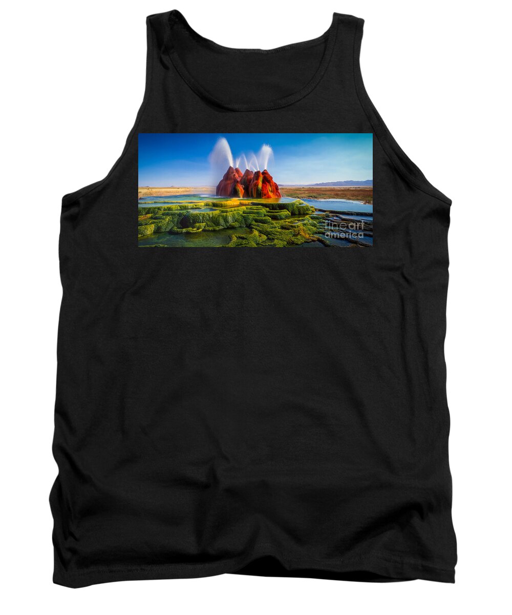 America Tank Top featuring the photograph Fly Geyser Panorama by Inge Johnsson